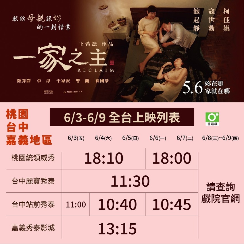 【電影影評】《一家之主》心得 ~媽媽的美麗與哀愁～