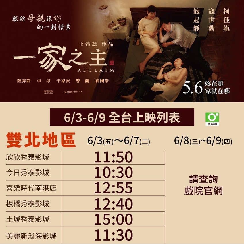 【電影影評】《一家之主》心得 ~媽媽的美麗與哀愁～