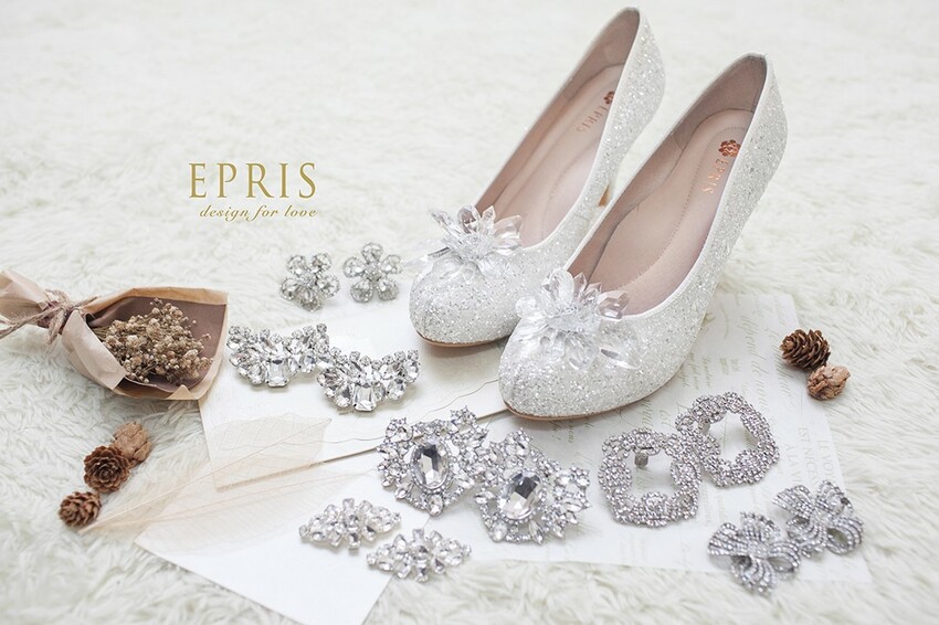 台中婚鞋 夾飾鞋花