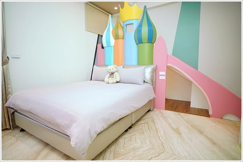 【宜蘭民宿】麗筑藝術親子民宿‧溜滑梯主題房、超大遊戲室、電動車!地點好、景觀佳的貼心民宿!