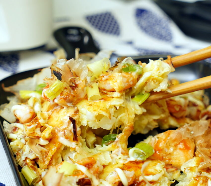 【食譜】大阪燒做法．加海鮮、豬肉都很搭~~多了起司更邪惡!