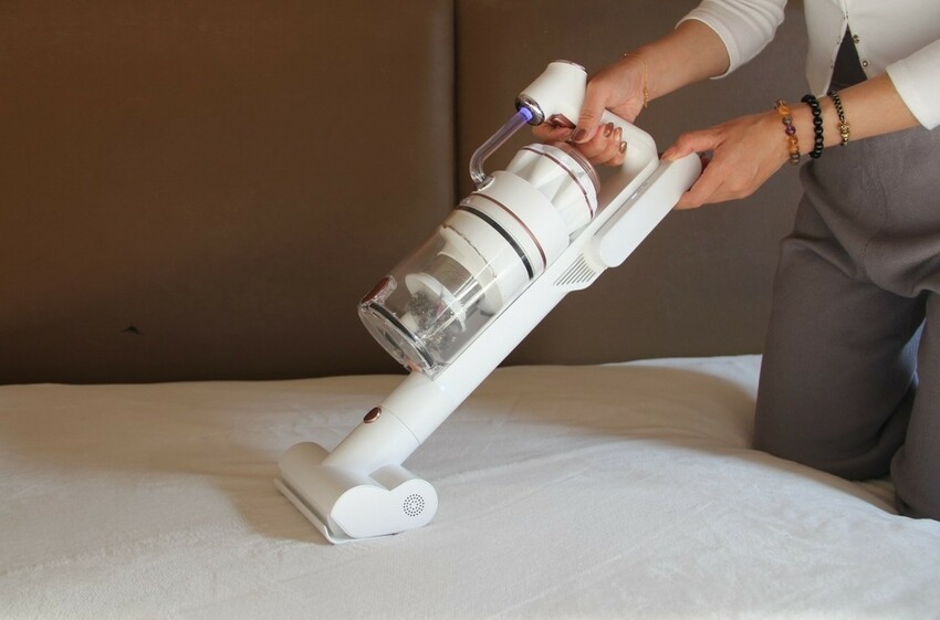 SANSUI山水網美系智慧偵測濕拖無線吸塵器、全配15件完美家事