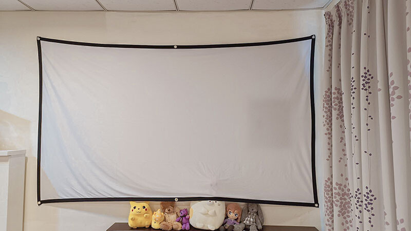 SANSUI山水無線微型行動投影機SPJ-MM,無印風設計 FULL HD高畫質梯形校正 內建 Android9.0 支援NETFLIX Disney+