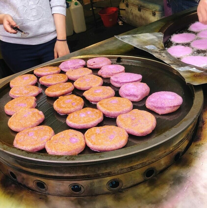精誠夜市美食, 點心小吃, 山藥紫薯餅