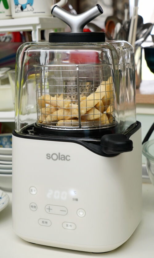 【開箱】Solac 迷你氣炸鍋．簡約外型+超省空間!氣炸、煎烤一機完成!