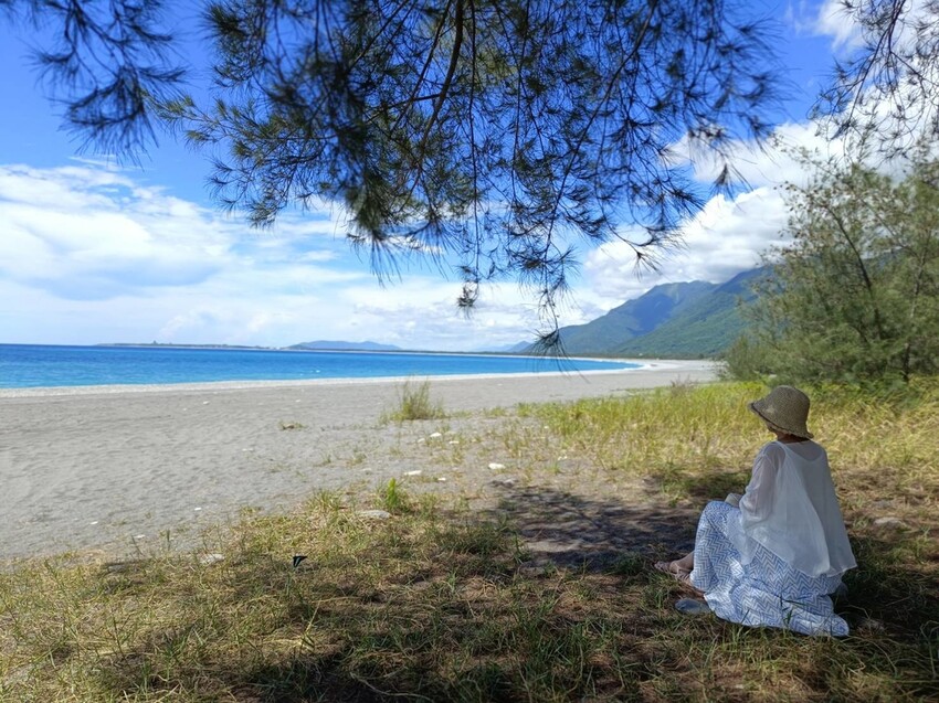 【花蓮.新城】免費寵物景點。曼波海灘散散步。賞超美麗海灣