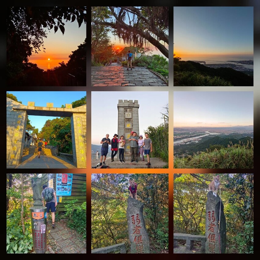 【台北.五股】帶著貓咪爬山去。觀音山硬漢嶺賞夕陽+夜景。大台北盆地美景盡收眼底