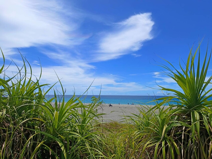 【花蓮.新城】免費寵物景點。曼波海灘散散步。賞超美麗海灣