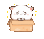 LINE Official Stickers - Mochi Mochi Peach Cat _ Friend Example with GIF Animation (3)
