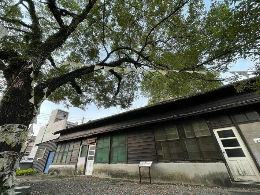 漫遊集集線|集集綠色隧道自行車道,樟腦出張所彷彿還停留在一百多年前的那時候,木製的宿舍建築上,綠色的窗格、白色的牆面、深棕色的大門,吸引著喜好歷史舊物的旅客們探訪。