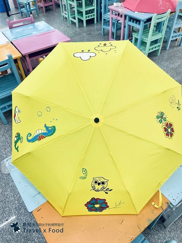 製傘知識、降雨體驗、洋傘彩繪DIY，來國巨畫出一把屬於自己的專用傘～雨天備案！ @魚兒 x 牽手明太子的「視」界旅行