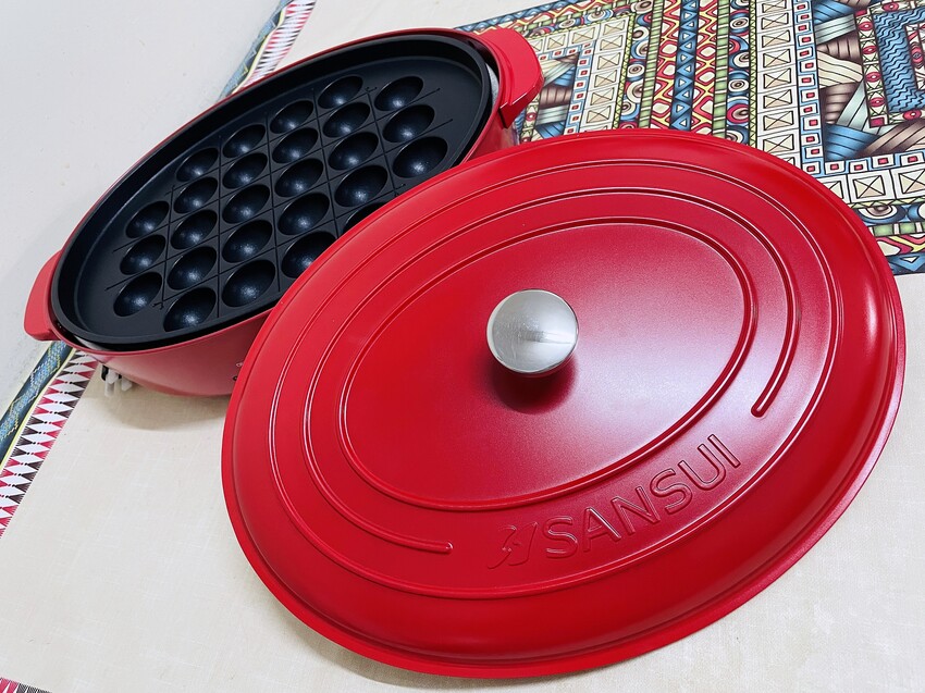 【SANSUI 山水】多功能電烤盤 SEBW-Q699『章魚燒+海鮮燉飯+蒜苗鹹豬肉』一鍋搞定！SGS檢驗合格-陶瓷塗層深鍋盤面大容量深，U型管導熱快料理超省時！