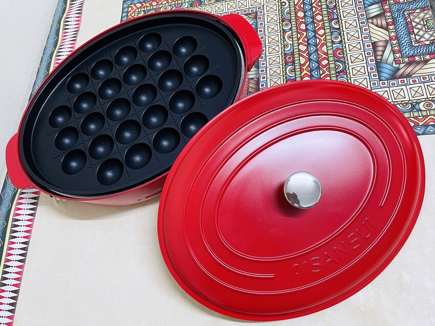 【SANSUI 山水】多功能電烤盤 SEBW-Q699『章魚燒+海鮮燉飯+蒜苗鹹豬肉』一鍋搞定！SGS檢驗合格-陶瓷塗層深鍋盤面大容量深，U型管導熱快料理超省時！