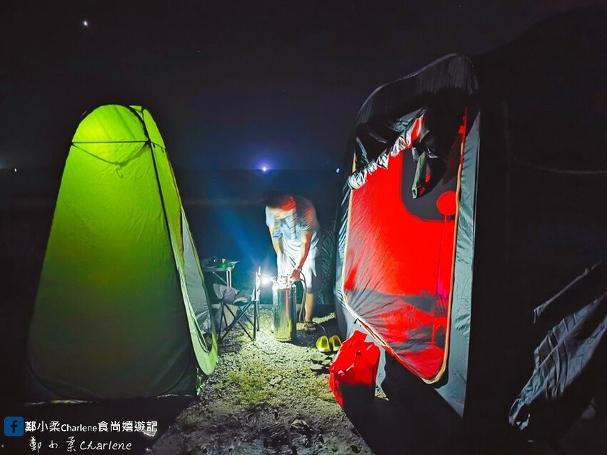 宜蘭頭城|蘭陽蟹莊+蜜月灣-龜山島海景第一排.第一次野營+車宿.第15露|車尾帳.淋浴廁所帳篷.淋浴高壓瓶.攜帶