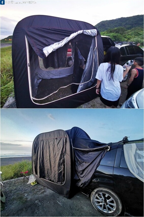 宜蘭頭城|蘭陽蟹莊+蜜月灣-龜山島海景第一排.第一次野營+車宿.第15露|車尾帳.淋浴廁所帳篷.淋浴高壓瓶.攜帶