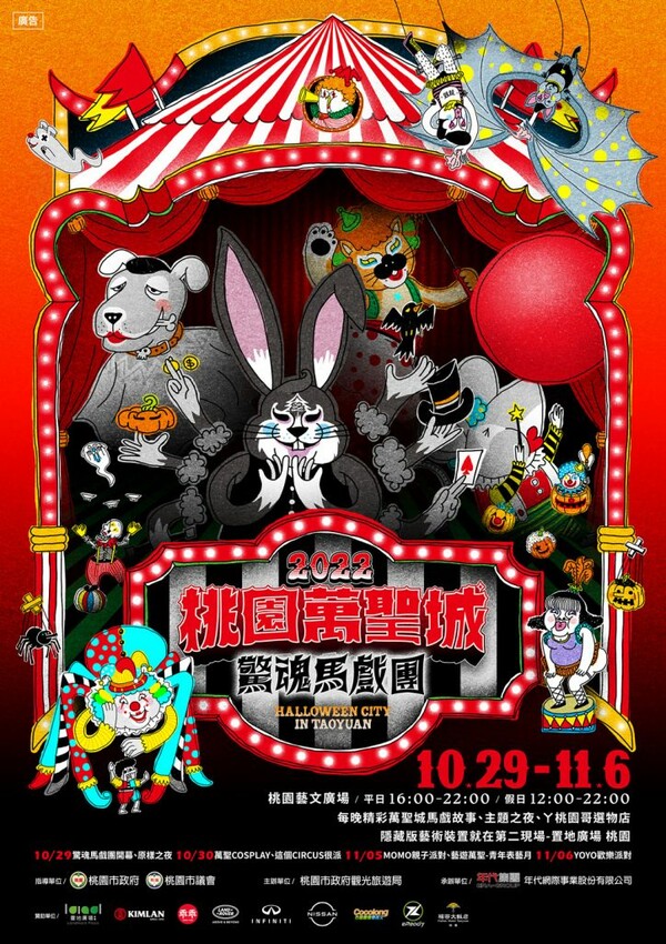 2022桃園萬聖城．驚魂馬戲團 (交通停車、活動資訊、表演介紹整理)