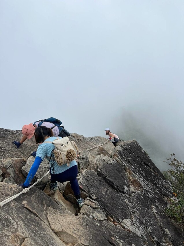 【台中】鳶嘴山+捎來步道。貓咪巴蕊初登鳶嘴山。標高2180中級山。懼高者體驗心得分享