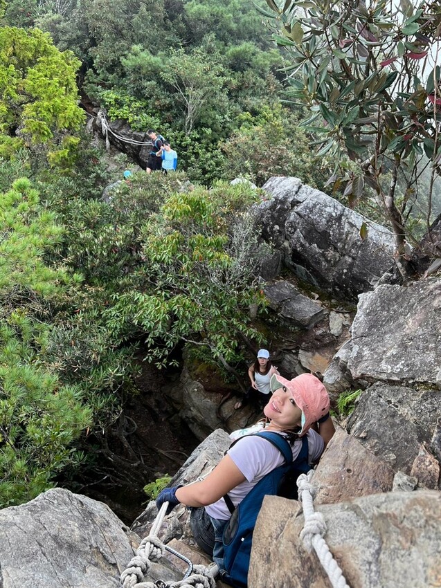 【台中】鳶嘴山+捎來步道。貓咪巴蕊初登鳶嘴山。標高2180中級山。懼高者體驗心得分享
