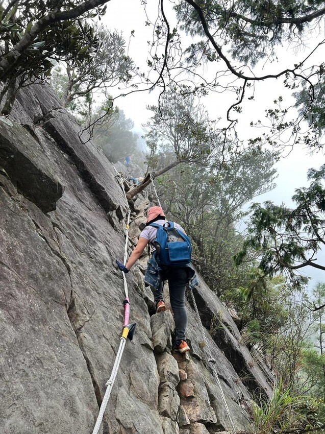 【台中】鳶嘴山+捎來步道。貓咪巴蕊初登鳶嘴山。標高2180中級山。懼高者體驗心得分享