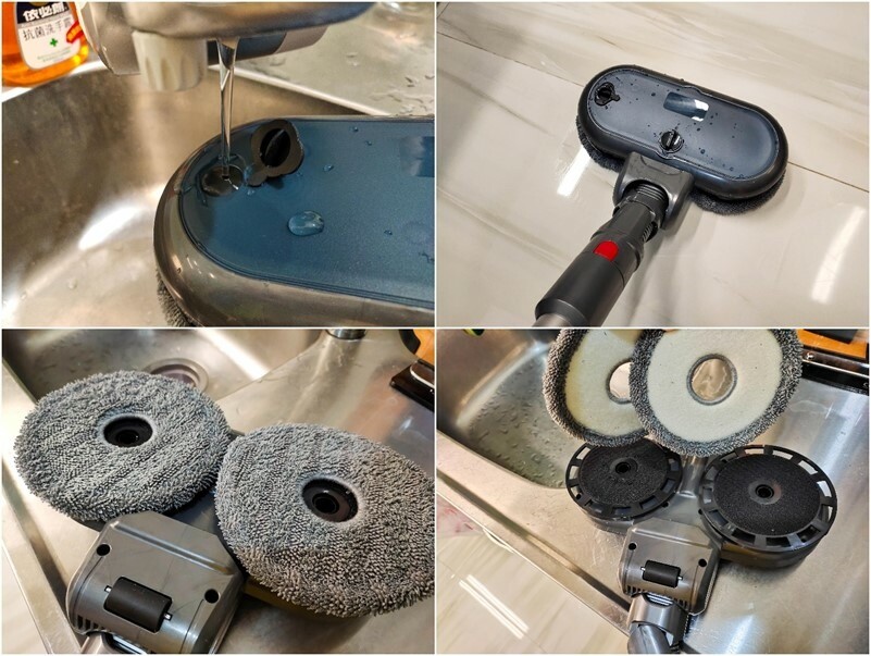 【開箱】SANSUI山水SVC-J800智能偵測濕拖無線吸塵器大全配，電動濕拖吸頭，吸塵拖地秒切換一次搞定，雙電池