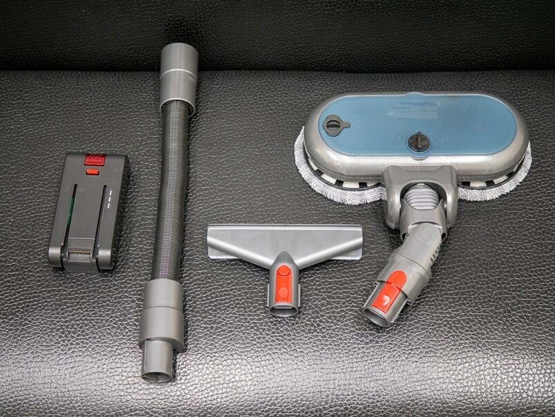 【開箱】SANSUI山水SVC-J800智能偵測濕拖無線吸塵器大全配，電動濕拖吸頭，吸塵拖地秒切換一次搞定，雙電池