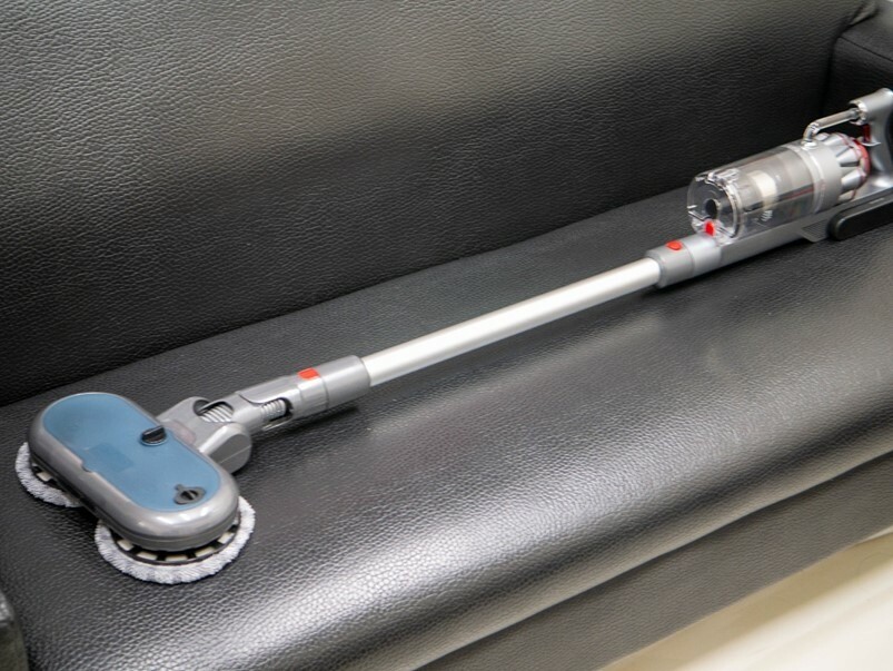 【開箱】SANSUI山水SVC-J800智能偵測濕拖無線吸塵器大全配，電動濕拖吸頭，吸塵拖地秒切換一次搞定，雙電池