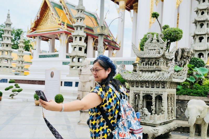 【亞洲，泰國，曼谷】初次見面，請多指教的「紅色大鞦韆」與「蘇泰寺 Wat Sutha tวัดสุทัศนเทพวราราม」。（