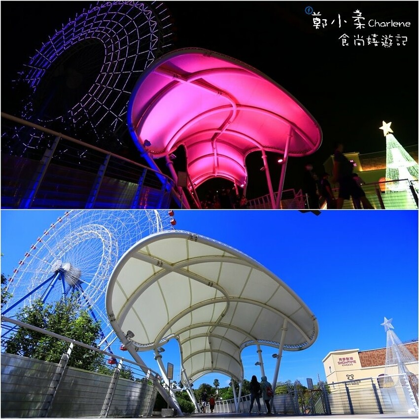 台中后里|麗寶OUTLET MALL-耶誕新年城.3大光影藝術燈區|全台最大天空之夢摩天輪.一圈25分獨家LINE FRIENDS