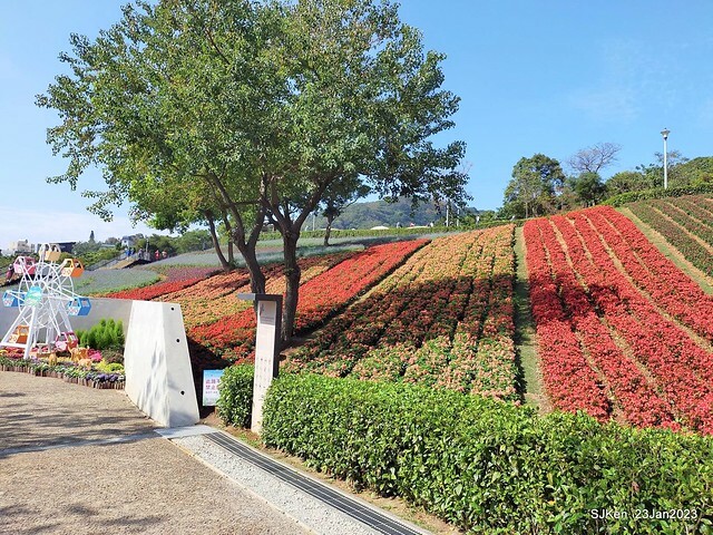 「北投社三層崎花海公園」(Ki-Pataw Shan-Tseng-Chi Park)與北投公園，SJKen , Taipei, Taiwan, Jan 23, 2023.