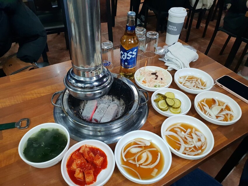 4119.jpg - 【韓國.釜山】金面站美食。釜山烤肋排。辣味超好吃香噴噴推薦+烤蝦+清粥+小菜