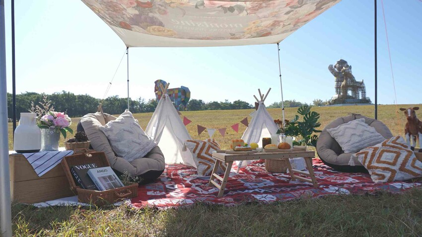 這座農場竟然有4個大安森林公園大，不僅可以騎馬射箭，還可以看特技秀，再來玩腳踏船練體力，想要在大草原上滾來滾去享受大自然也沒問題