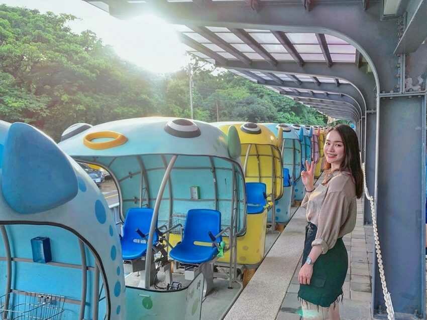 基隆親子景點|鐵道自行車往返於八斗子車站與深澳火車站之間