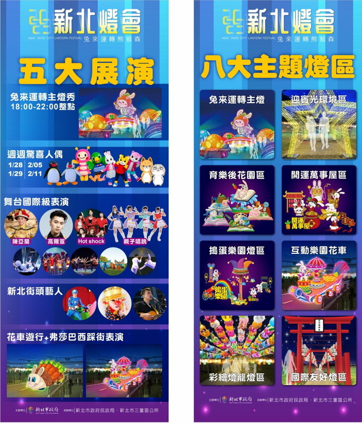 【2023新北燈會】8米高主燈太空兔超好拍!含交通停車、展演資訊!