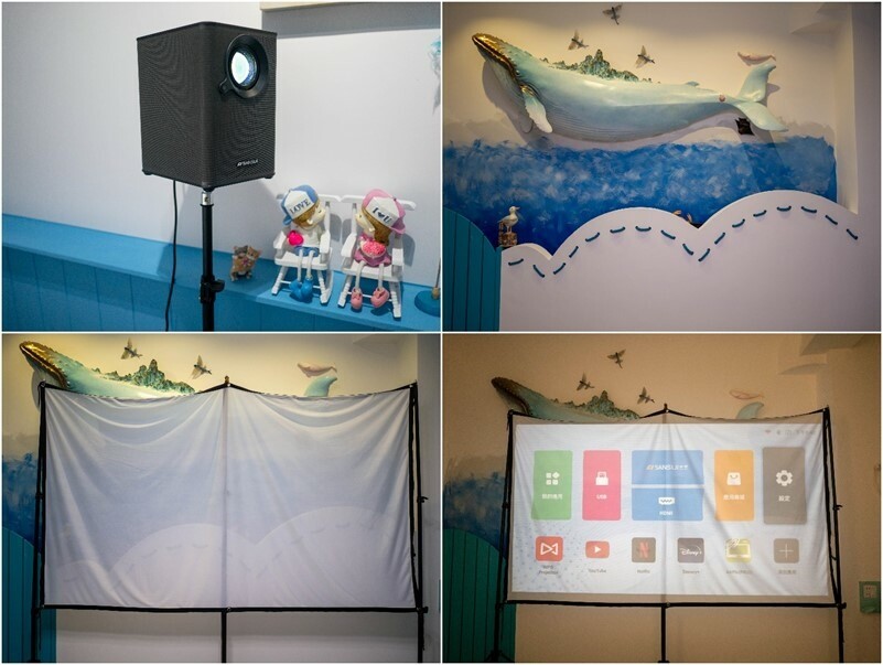 【開箱】SANSUI山水微型投影機SPJ-WD，自動對焦高亮度450ANSI流明，安卓IOS雙系統鏡射