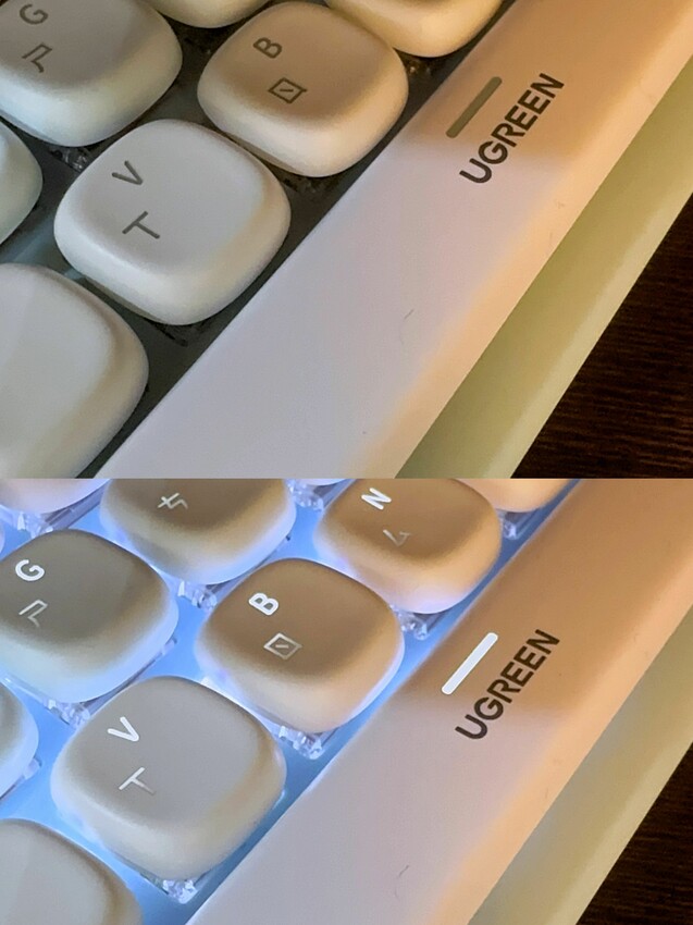 超可愛糖果色！綠聯UGREEN KU101 FUN+(夢幻樂園)機械鍵盤｜MAC 、Windows、有線無線自由切換｜自帶15種絢彩燈光！ - 萍姐愛分享