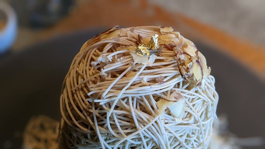 (京都)網美生榨栗子泥瀑布・栗子蒙布朗蛋糕！河原町必吃【和栗専門 紗織】