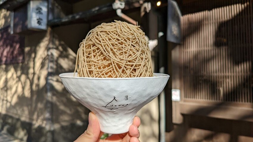 (京都)網美生榨栗子泥瀑布・栗子蒙布朗蛋糕！河原町必吃【和栗専門 紗織】