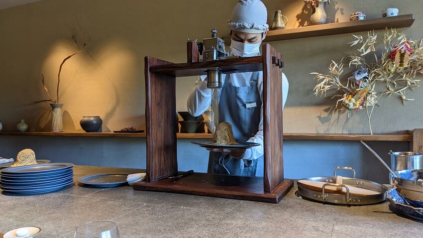 (京都)網美生榨栗子泥瀑布・栗子蒙布朗蛋糕！河原町必吃【和栗専門 紗織】