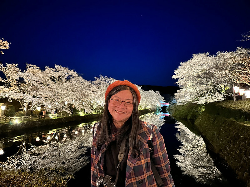 【日本，鳥取】鹿野城跡公園，夜得好美，好魔幻！！（2023日本賞櫻，夜櫻超推，鳥取賞櫻秘境）