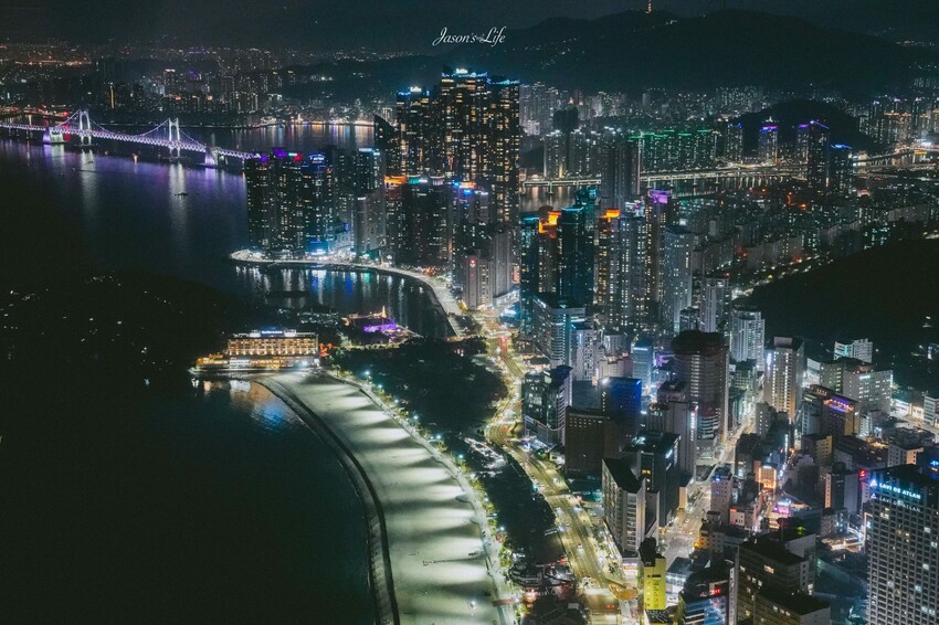 【韓國釜山│景點】BUSAN X the Sky。海雲台新景點，看夜景好去處，目前最高星巴克門市