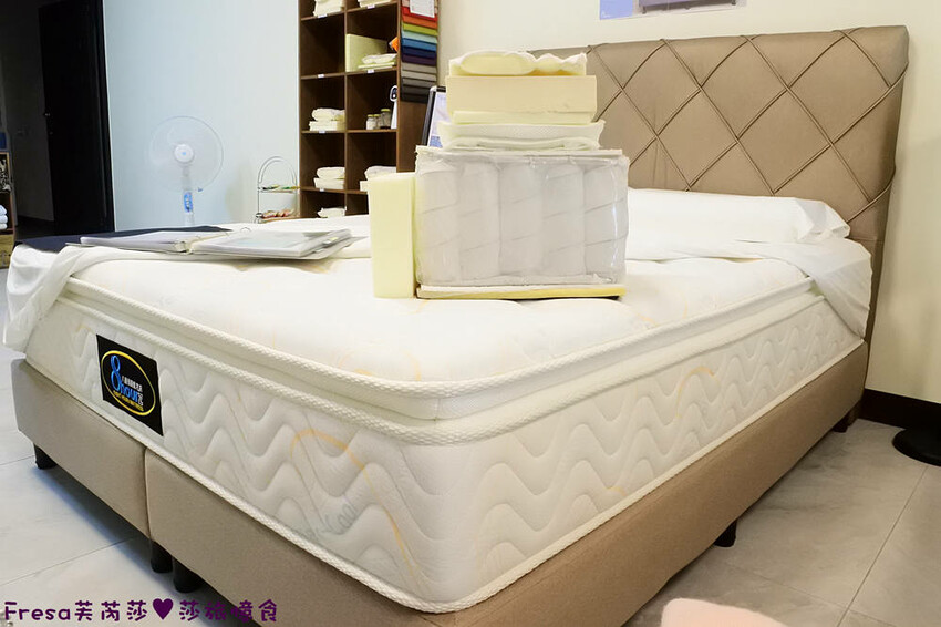 台中床墊【八鐘頭睡眠名床】台灣工廠直營客製化尺寸.多樣化床墊軟硬都有.通過各項檢測睡得更安心│台中復興店 - Fresa芙芮莎♥莎旅憶食