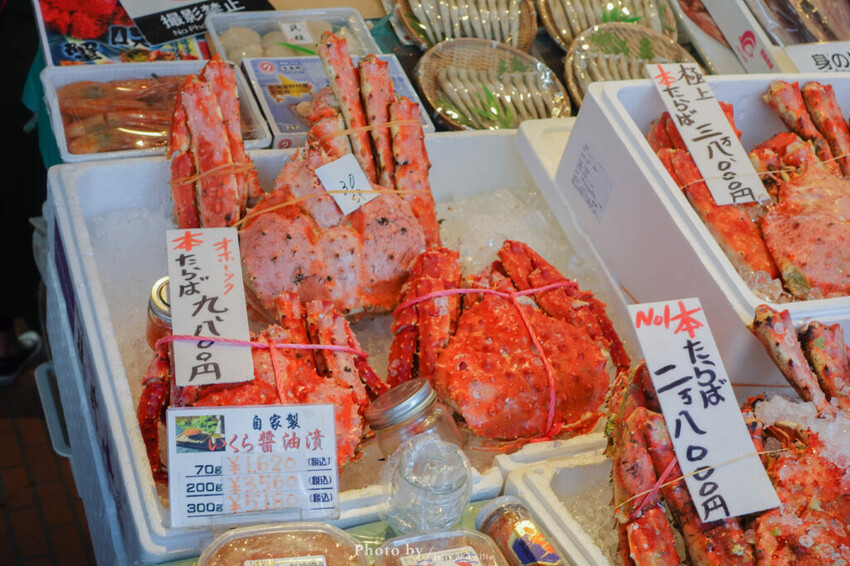 【北海道札幌】二条市場觀光市集，帝王蟹、鮭魚卵、魚貨、海鮮丼，觀光客的海鮮廚房！