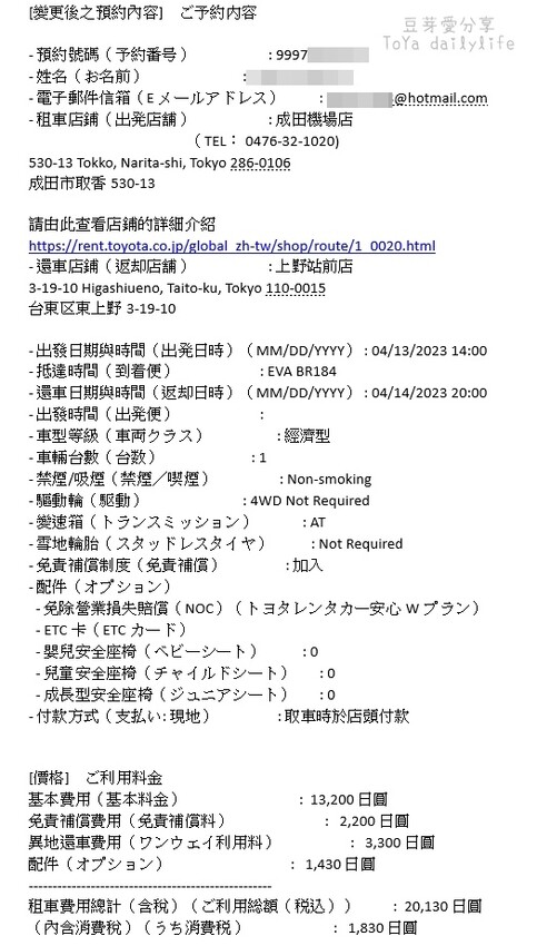 東京成田機場租車流程｜從成田機場租車自駕到河口湖看富士山爺爺 . 上野站還車 / 甲租乙還 🌱豆芽出