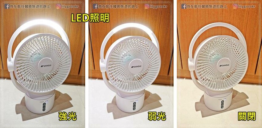 生活家電|【SANSUI山水】LED驅蚊照明充電風扇/DC風扇(SDF-0915),無線電風扇攜帶超方便 @我在前往韓國旅遊的路上