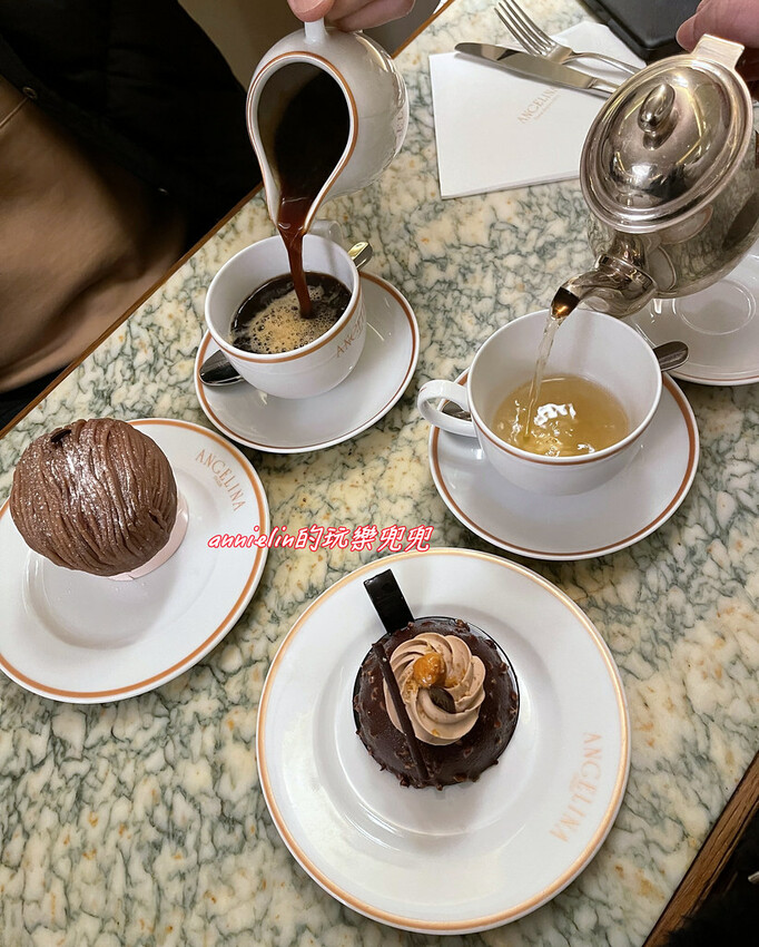 ◎【法國－百年甜點店 安潔莉娜Angelina Paris巴黎本店 】必點Mont-Blanc蒙布朗栗子蛋糕 ！