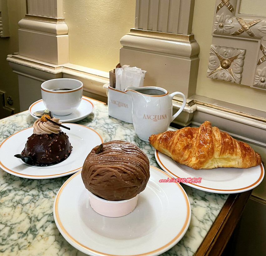 ◎【法國－百年甜點店 安潔莉娜Angelina Paris巴黎本店 】必點Mont-Blanc蒙布朗栗子蛋糕 ！