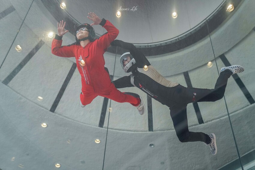 【澳門｜景點】GoAirborne 室内跳傘。葡京人飯店超人氣設施，體驗高空跳傘的刺激感，還可當個飛人