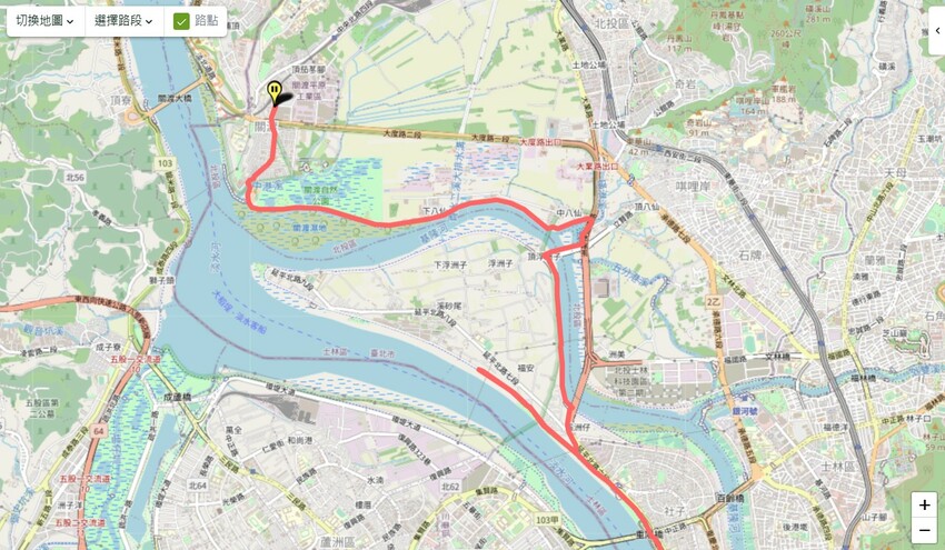 「台北大縱走第八段」木柵至關渡河濱公園36公里伴水騎行！從景美溪、新店溪到淡水河