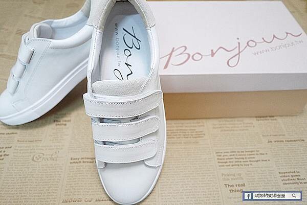 休閒女鞋穿搭分享【Bonjour 】下雨天不怕!3M防水真皮小白鞋-多種穿搭風格好駕馭