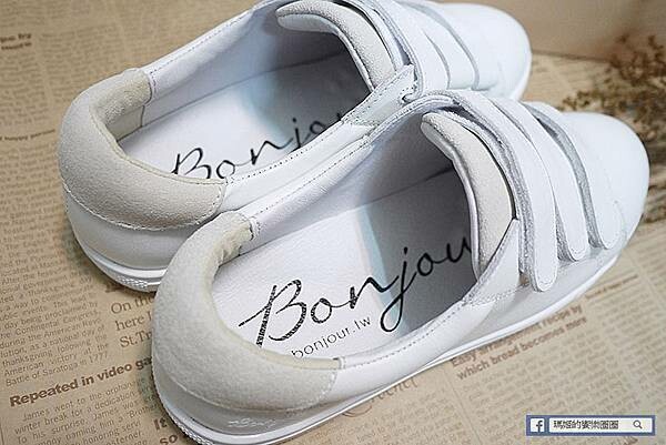休閒女鞋穿搭分享【Bonjour 】下雨天不怕!3M防水真皮小白鞋-多種穿搭風格好駕馭